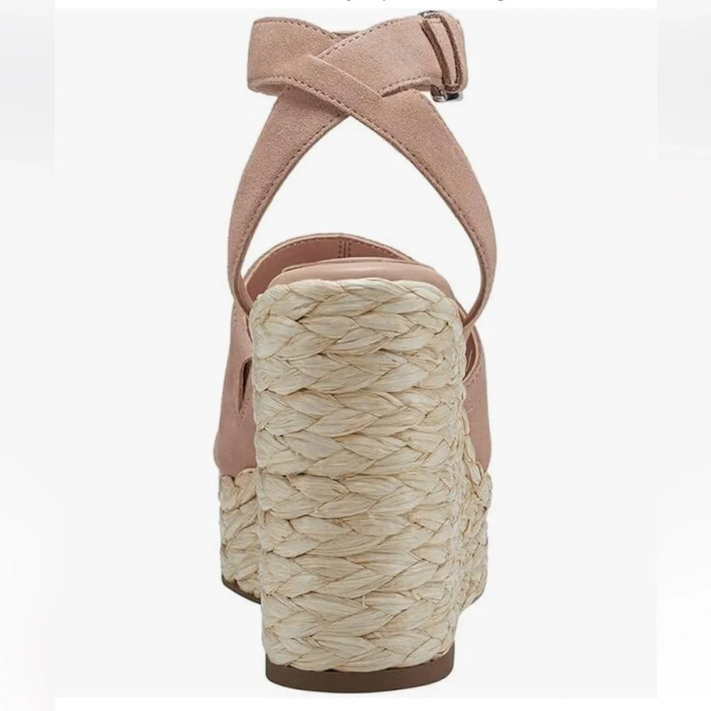 Marc Fisher Nelly Suede Espadrille Wedge Sandal NEW Size 9.5